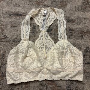 Free People Cream Lace Bralette